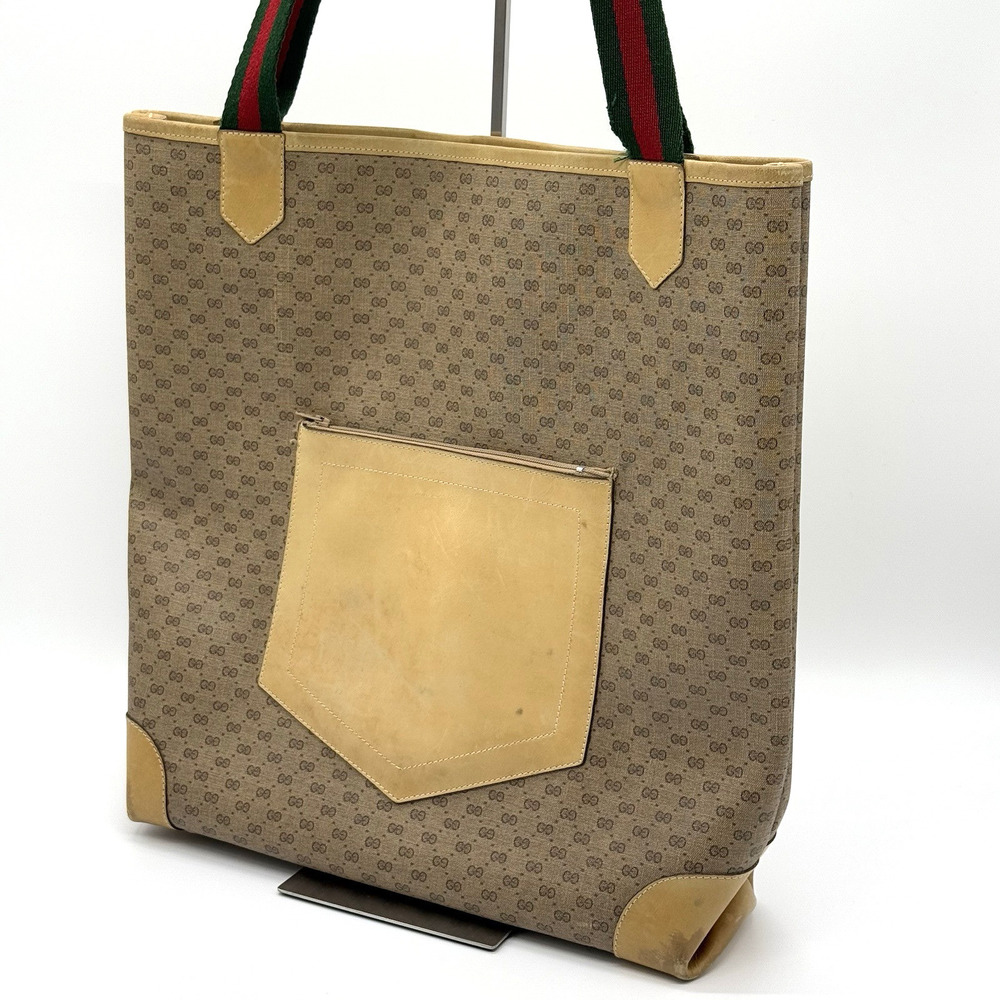 Vintage Gucci Sherry Line Micro Gg Tote #158938G12B - Picture 3 of 15
